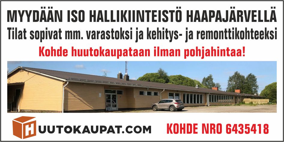 Soveltuu erityisesti:
Koneiden ja kaluston säilytykseen
Rakennus- ja urakointikalustolle
Varastoksi (ei hajulle herkät tuotteet)
Materiaalien ja tavaran säilytykseen
Huomioitavaa:
Rakennus ei sovellu jatkuvaan oleskeluun tai työskentelyyn. Sisätiloissa on todettu hajuhaittaa, joka ei estä varasto- tai kalustokäyttöä. Kohde myydään huomioiden tämä seikka.